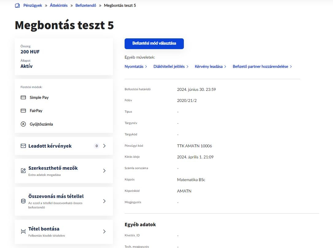 Összevonás más tétellel