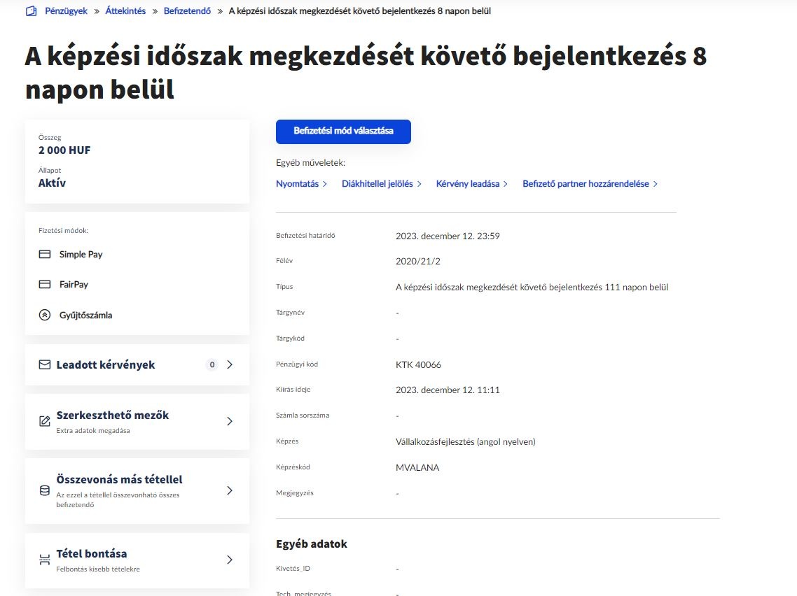 Tétel bontása részletek felől