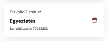Diákhitel szerződésszám törlés