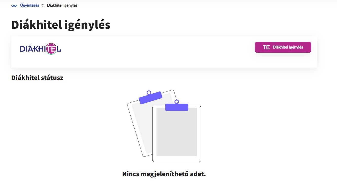 Diákhitel igénylés